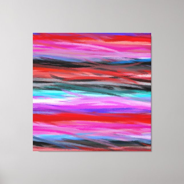 Multi Colours Modern Abstract Art Painting 5 Canvas Print (Front)