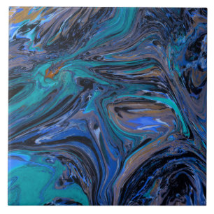 Multi colours swirled faux marble pattern tile