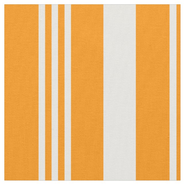 Multi-Column Orange Vertical Stripes Fabric (Close Up)