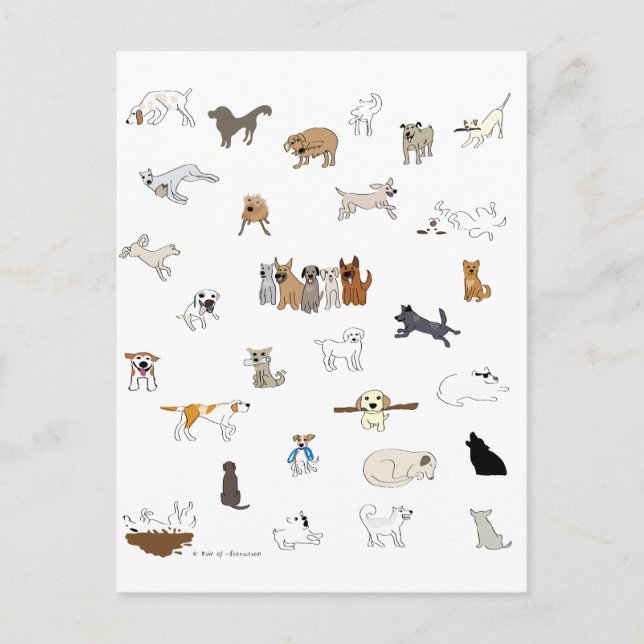 Multi-Dogs - Paw of Attraction Postcard (Front)