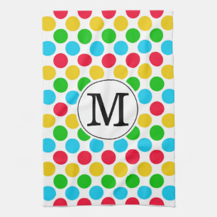 Multi Dot Custom Monogrammed Golf Serviette coloré