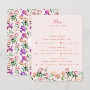 Multi Event Boho Chic Maximalist RSVP Card