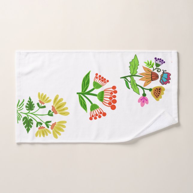 multi floral  hand towel (Hand Towel)