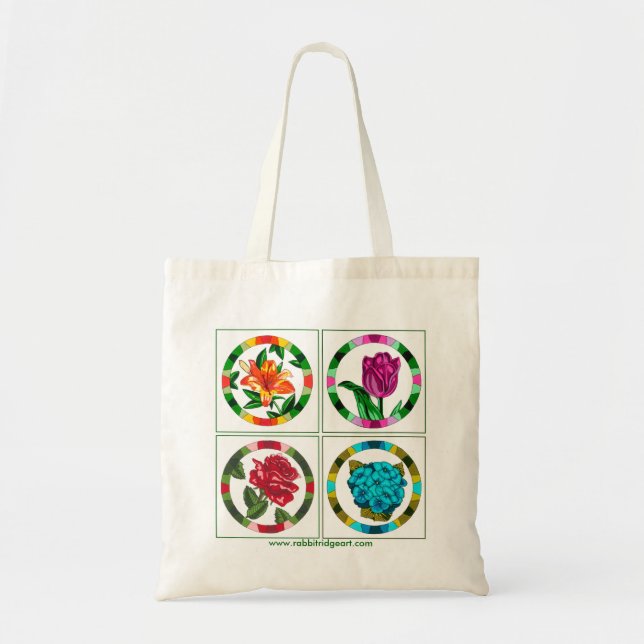 Multi Floral Tote Bag (Front)