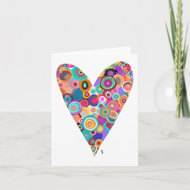 Multi Heart Greeting Card (Front)