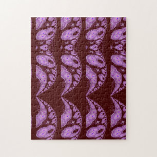 Multi Hearts Rich Tones Abstract Design Jigsaw Puzzle