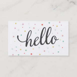 Multi Hello Dots Business Card