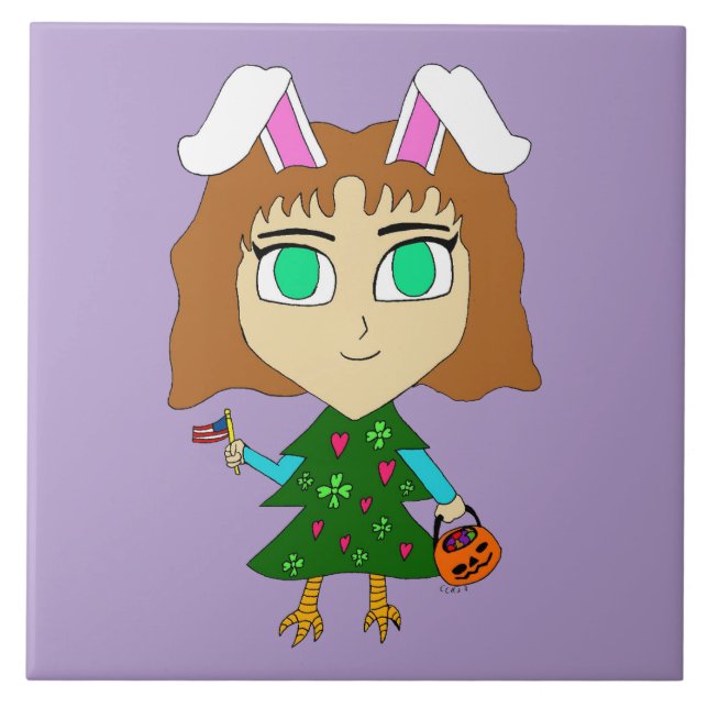 Multi Holiday Chibi Tile (Front)