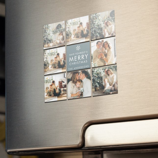 Multi Holiday Photos | Merry Christmas | Gift Magnet (Creator Uploaded)