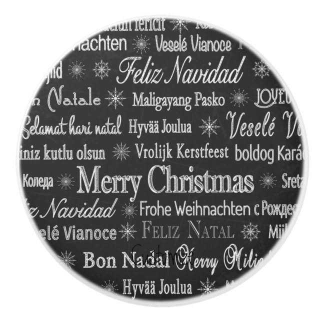 Multi-language Merry Christmas Thunder_Cove Ceramic Knob (Front)