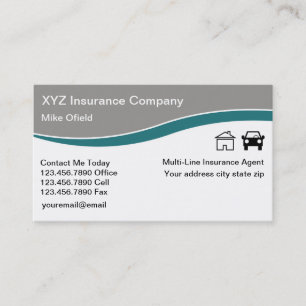 Multi-Line Insurance Agent Business Card