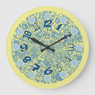 MULTI NUMBERS PASTEL COLORS BY MASANSER LARGE CLOCK
