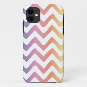 Multi Pastel Chevron Pattern iPhone 11 Case