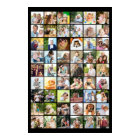 Multi Photo 54 Picture Grid Collage Black