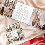 Multi Photo Calligraphy Merry Christmas White Tri-Fold Holiday Card<br><div class="desc">Celebrate the holiday season in style with this personalized tri-fold Christmas card, designed to capture your favourite memories. The cover showcases 8 of your cherished photos, with the festive greeting "Merry Christmas" in elegant calligraphy, followed by your name for a personal touch. Inside, the left fold holds 4 more photos,...</div>