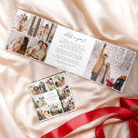 Multi Photo Calligraphy Merry Christmas White Tri-Fold Holiday Card<br><div class="desc">Celebrate the holiday season in style with this personalized tri-fold Christmas card, designed to capture your favourite memories. The cover showcases 8 of your cherished photos, with the festive greeting "Merry Christmas" in elegant calligraphy, followed by your name for a personal touch. Inside, the left fold holds 4 more photos,...</div>