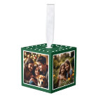 Multi Photo Christmas Keepsake Green Personalized