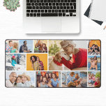 Multi Photo Collage Modern Personalized  Desk Mat<br><div class="desc">Multi Photo Collage Modern Personalized Desk Mat features a photo collage of twelve of your favourite photos. Perfect gift for family and friends for birthday,  Christmas,  Mother's Day,  Father's Day,  Grandparents,  brother,  sister,  husband,  wife,  partner,  best friends and more. Designed by ©Evco Studio www.zazzle.com/store/evcostudio</div>