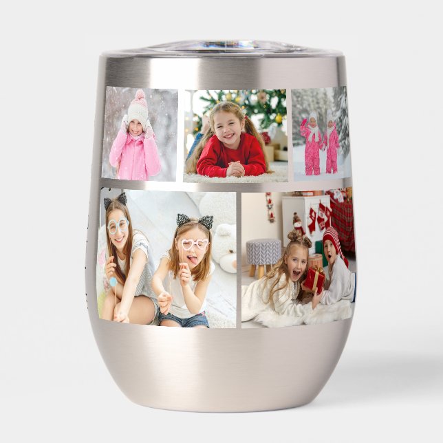 Multi Photo Collage Modern Personalized Name (Front)