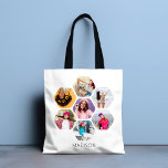 Multi Photo Collage Modern Personalized Name Tote Bag<br><div class="desc">Multi Photo Collage Modern Personalized Name Tote Bags features a photo collage of your favourite photos in a hexagon shape. Personalized with your name in modern black script. Perfect for birthday, Christmas, Mother's Day, Grandparents, sister, best friend and more. PHOTO TIP: centre your photos before uploading to Zazzle. Designed by...</div>