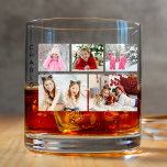 Multi Photo Collage Modern Personalized Name Whiskey Glass<br><div class="desc">Multi Photo Collage Modern Personalized Name Whiskey Glass features a photo collage of five of your favourite photos. Personalized with your name in modern black script. Perfect for birthday,  Christmas,  baby shower and more. Designed by ©Evco Studio www.zazzle.com/store/evcostudio</div>