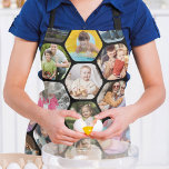 Multi Photo Collage Simple Modern Hexagon Pattern Apron<br><div class="desc">Multi Photo Collage Simple Modern Hexagon Honeycomb Pattern Personalized Kitchen Apronsfeatures a photo collage of your favourite photos in a hexagon shape. Perfect for gifts for birthday, Christmas, Mother's Day, Father's Day, Grandparents, brother, sister, best friend and more. PHOTO TIP: centre your photos before uploading to Zazzle. Designed by ©Evco...</div>