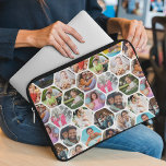 Multi Photo Collage Simple Modern Hexagon Pattern Laptop Sleeve<br><div class="desc">Multi Photo Collage Simple Modern Hexagon Honeycomb Pattern Personalized Electronics Laptop Sleeves Cases features a photo collage of your favourite photos in a hexagon shape. Perfect for gifts for birthday, Christmas, Mother's Day, Father's Day, Grandparents, brother, sister, best friend and more. PHOTO TIP: centre your photos before uploading to Zazzle....</div>