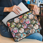 Multi Photo Collage Simple Modern Hexagon Pattern Laptop Sleeve<br><div class="desc">Multi Photo Collage Simple Modern Hexagon Honeycomb Pattern Personalized Electronics Laptop Sleeves Cases features a photo collage of your favorite photos in a hexagon shape. Perfect for gifts for birthday, Christmas, Mother's Day, Father's Day, Grandparents, brother, sister, best friend and more. PHOTO TIP: center your photos before uploading to Zazzle....</div>