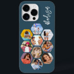 Multi Photo Collage Simple Modern Personalized Cas Case-Mate iPhone 14 Pro Max Case<br><div class="desc">Multi Photo Collage Simple Modern Personalized Name Hexagon Pattern Smartphone iPhone Case features a photo collage of your favourite photos in a hexagon shape. Personalized with your name. Perfect for birthday, Christmas, Mother's Day, Father's Day, Grandparents, brother, sister, best friend and more. PHOTO TIP: centre your photos before uploading to...</div>