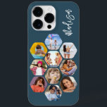 Multi Photo Collage Simple Modern Personalized Cas Case-Mate iPhone 14 Pro Max Case<br><div class="desc">Multi Photo Collage Simple Modern Personalized Name Hexagon Pattern Smartphone iPhone Case features a photo collage of your favourite photos in a hexagon shape. Personalized with your name. Perfect for birthday, Christmas, Mother's Day, Father's Day, Grandparents, brother, sister, best friend and more. PHOTO TIP: centre your photos before uploading to...</div>