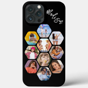 Multi Photo Collage Simple Modern Personalized iPhone 13 Pro Max Case