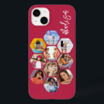Multi Photo Collage Simple Modern Personalized Case-Mate iPhone 14 Plus Case<br><div class="desc">Multi Photo Collage Simple Modern Personalized Name Hexagon Pattern Smartphone iPhone Case features a photo collage of your favourite photos in a hexagon shape. Personalized with your name. Perfect for birthday, Christmas, Mother's Day, Father's Day, Grandparents, brother, sister, best friend and more. PHOTO TIP: centre your photos before uploading to...</div>
