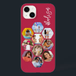 Multi Photo Collage Simple Modern Personalized Case-Mate iPhone 14 Plus Case<br><div class="desc">Multi Photo Collage Simple Modern Personalized Name Hexagon Pattern Smartphone iPhone Case features a photo collage of your favourite photos in a hexagon shape. Personalized with your name. Perfect for birthday, Christmas, Mother's Day, Father's Day, Grandparents, brother, sister, best friend and more. PHOTO TIP: centre your photos before uploading to...</div>