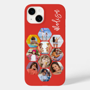 Multi Photo Collage Simple Modern Personalized Case-Mate iPhone 14 Case