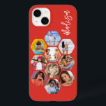 Multi Photo Collage Simple Modern Personalized Case-Mate iPhone 14 Plus Case<br><div class="desc">Multi Photo Collage Simple Modern Personalized Name Hexagon Pattern Smartphone iPhone Case features a photo collage of your favourite photos in a hexagon shape. Personalized with your name. Perfect for birthday, Christmas, Mother's Day, Father's Day, Grandparents, brother, sister, best friend and more. PHOTO TIP: centre your photos before uploading to...</div>