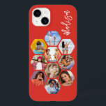 Multi Photo Collage Simple Modern Personalized Case-Mate iPhone 14 Plus Case<br><div class="desc">Multi Photo Collage Simple Modern Personalized Name Hexagon Pattern Smartphone iPhone Case features a photo collage of your favourite photos in a hexagon shape. Personalized with your name. Perfect for birthday, Christmas, Mother's Day, Father's Day, Grandparents, brother, sister, best friend and more. PHOTO TIP: centre your photos before uploading to...</div>
