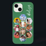 Multi Photo Collage Simple Modern Personalized Case-Mate iPhone 14 Case<br><div class="desc">Multi Photo Collage Simple Modern Personalized Name Hexagon Pattern Smartphone iPhone Case features a photo collage of your favourite photos in a hexagon shape. Personalized with your name. Perfect for birthday, Christmas, Mother's Day, Father's Day, Grandparents, brother, sister, best friend and more. PHOTO TIP: centre your photos before uploading to...</div>