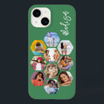 Multi Photo Collage Simple Modern Personalized Case-Mate iPhone 14 Case<br><div class="desc">Multi Photo Collage Simple Modern Personalized Name Hexagon Pattern Smartphone iPhone Case features a photo collage of your favourite photos in a hexagon shape. Personalized with your name. Perfect for birthday, Christmas, Mother's Day, Father's Day, Grandparents, brother, sister, best friend and more. PHOTO TIP: centre your photos before uploading to...</div>