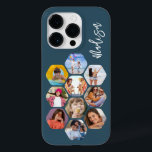 Multi Photo Collage Simple Modern Personalized Case-Mate iPhone 14 Pro Case<br><div class="desc">Multi Photo Collage Simple Modern Personalized Name Hexagon Pattern Smartphone iPhone Case features a photo collage of your favourite photos in a hexagon shape. Personalized with your name. Perfect for birthday, Christmas, Mother's Day, Father's Day, Grandparents, brother, sister, best friend and more. PHOTO TIP: centre your photos before uploading to...</div>