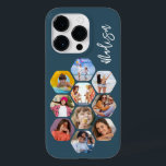 Multi Photo Collage Simple Modern Personalized Case-Mate iPhone 14 Pro Case<br><div class="desc">Multi Photo Collage Simple Modern Personalized Name Hexagon Pattern Smartphone iPhone Case features a photo collage of your favourite photos in a hexagon shape. Personalized with your name. Perfect for birthday, Christmas, Mother's Day, Father's Day, Grandparents, brother, sister, best friend and more. PHOTO TIP: centre your photos before uploading to...</div>
