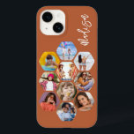 Multi Photo Collage Simple Modern Personalized Case-Mate iPhone 14 Case<br><div class="desc">Multi Photo Collage Simple Modern Personalized Name Hexagon Pattern Smartphone iPhone Case features a photo collage of your favourite photos in a hexagon shape. Personalized with your name. Perfect for birthday, Christmas, Mother's Day, Father's Day, Grandparents, brother, sister, best friend and more. PHOTO TIP: centre your photos before uploading to...</div>
