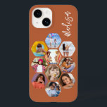 Multi Photo Collage Simple Modern Personalized Case-Mate iPhone 14 Case<br><div class="desc">Multi Photo Collage Simple Modern Personalized Name Hexagon Pattern Smartphone iPhone Case features a photo collage of your favourite photos in a hexagon shape. Personalized with your name. Perfect for birthday, Christmas, Mother's Day, Father's Day, Grandparents, brother, sister, best friend and more. PHOTO TIP: centre your photos before uploading to...</div>