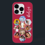 Multi Photo Collage Simple Modern Personalized Case-Mate iPhone 14 Pro Case<br><div class="desc">Multi Photo Collage Simple Modern Personalized Name Hexagon Pattern Smartphone iPhone Case features a photo collage of your favourite photos in a hexagon shape. Personalized with your name. Perfect for birthday, Christmas, Mother's Day, Father's Day, Grandparents, brother, sister, best friend and more. PHOTO TIP: centre your photos before uploading to...</div>