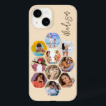 Multi Photo Collage Simple Modern Personalized Case-Mate iPhone 14 Case<br><div class="desc">Multi Photo Collage Simple Modern Personalized Name Hexagon Pattern Smartphone iPhone Case features a photo collage of your favourite photos in a hexagon shape. Personalized with your name. Perfect for birthday, Christmas, Mother's Day, Father's Day, Grandparents, brother, sister, best friend and more. PHOTO TIP: centre your photos before uploading to...</div>