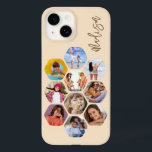 Multi Photo Collage Simple Modern Personalized Case-Mate iPhone 14 Case<br><div class="desc">Multi Photo Collage Simple Modern Personalized Name Hexagon Pattern Smartphone iPhone Case features a photo collage of your favourite photos in a hexagon shape. Personalized with your name. Perfect for birthday, Christmas, Mother's Day, Father's Day, Grandparents, brother, sister, best friend and more. PHOTO TIP: centre your photos before uploading to...</div>