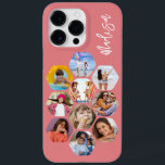 Multi Photo Collage Simple Modern Personalized Case-Mate iPhone 14 Pro Max Case<br><div class="desc">Multi Photo Collage Simple Modern Personalized Name Hexagon Pattern Smartphone iPhone Case features a photo collage of your favourite photos in a hexagon shape. Personalized with your name. Perfect for birthday, Christmas, Mother's Day, Father's Day, Grandparents, brother, sister, best friend and more. PHOTO TIP: centre your photos before uploading to...</div>