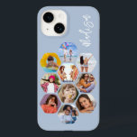 Multi Photo Collage Simple Modern Personalized Case-Mate iPhone 14 Case<br><div class="desc">Multi Photo Collage Simple Modern Personalized Name Hexagon Pattern Smartphone iPhone Case features a photo collage of your favourite photos in a hexagon shape. Personalized with your name. Perfect for birthday, Christmas, Mother's Day, Father's Day, Grandparents, brother, sister, best friend and more. PHOTO TIP: centre your photos before uploading to...</div>