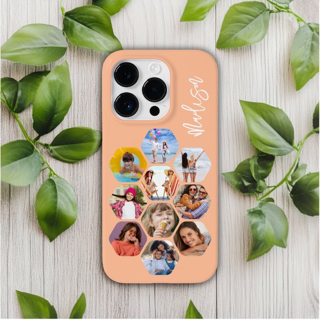 Multi Photo Collage Simple Modern Personalized Case-Mate iPhone Case (Creator Uploaded)