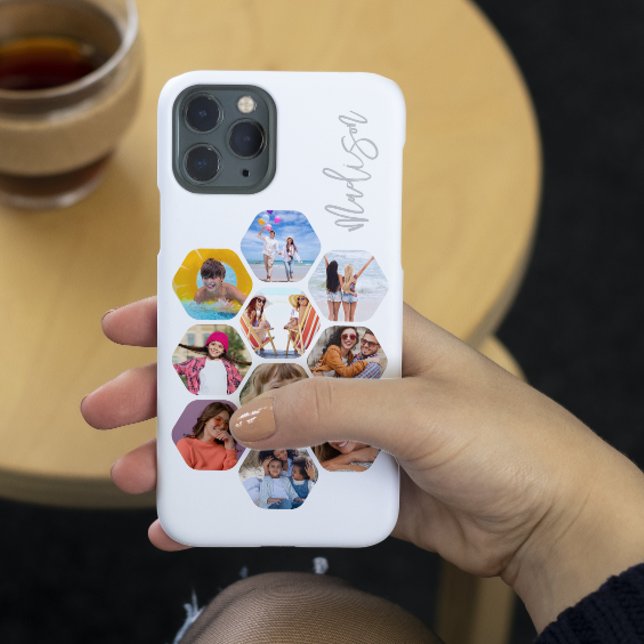 Multi Photo Collage Simple Modern Personalized Case-Mate iPhone Case (Creator Uploaded)