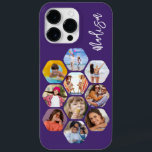 Multi Photo Collage Simple Modern Personalized Case-Mate iPhone 14 Pro Max Case<br><div class="desc">Multi Photo Collage Simple Modern Personalized Name Hexagon Pattern Smartphone iPhone Case features a photo collage of your favourite photos in a hexagon shape. Personalized with your name. Perfect for birthday, Christmas, Mother's Day, Father's Day, Grandparents, brother, sister, best friend and more. PHOTO TIP: centre your photos before uploading to...</div>